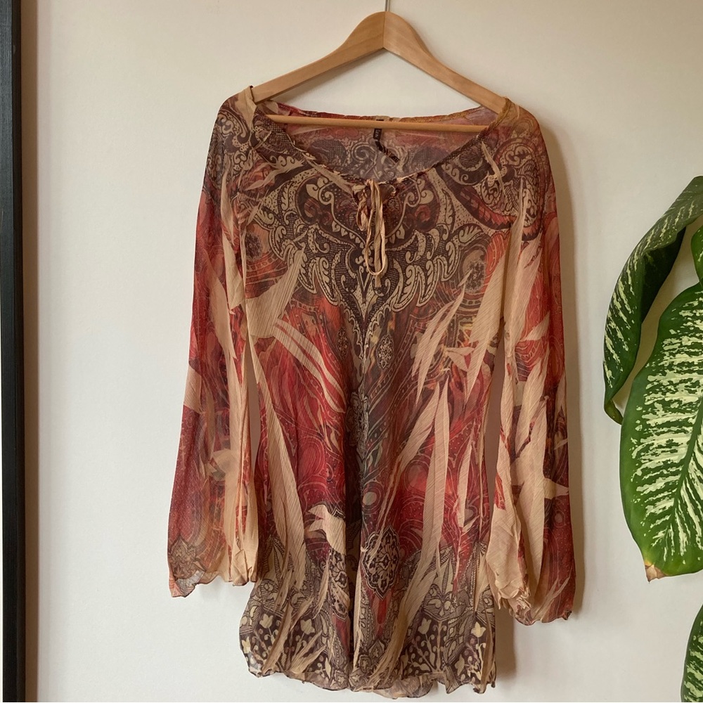 Vintage shear 70s style dress